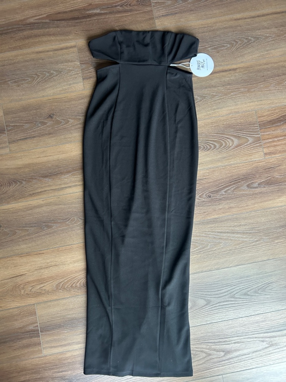 Princess Polly Black Strapless Midi Dress with Tag
